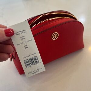 Tory Burch Brilliant Red Cosmetic Case